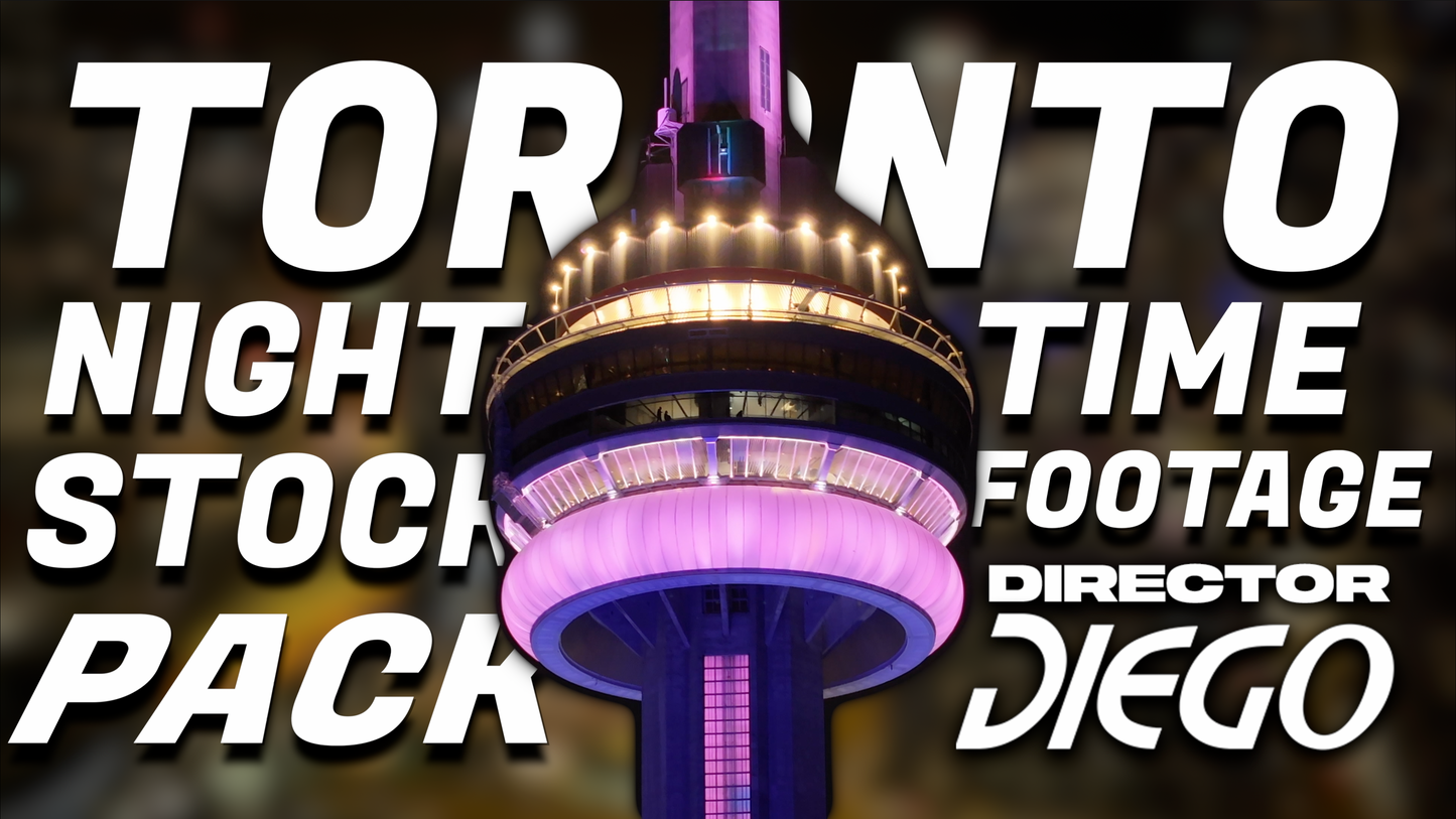 8K QUALITY TORONTO NIGHT TIME STOCK FOOTAGE PACK